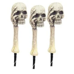 Home Accents Holiday 24 In. Skeleton Arm And Skull Pathway Markers With LED Illumination (3-Piece)-6303-25934 206762966