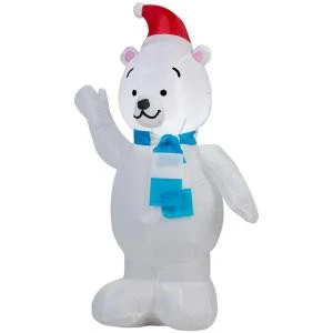 Home Accents Holiday 29.13 in. W x 14.57 in. D x 42.13 in. H Lighted Inflatable Outdoor Polar Bear-39416 206950486 Home Accents Holiday 29.13 In. W X 14.57 In. D X 42.13 In. H Lighted Inflatable Outdoor Polar Bear-39416 206950486 -Christmas Decoration Store home accents holiday 2913 in w x 1457 in d x 4213 in. h lighted inflatable outdoor pola