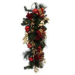 Home Accents Holiday 32 In. Battery Operated Plaza Artificial Teardrop With 35 Clear LED Lights-BOWOTHD173B 205915532