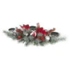 Home Accents Holiday 32 In. Flocked Pine Candleholder With Red And White Ornaments-2321240HD 206771284 -Christmas Decoration Store home accents holiday 32 in. flocked pine candleholder with red and white ornaments 2321