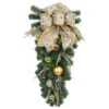 Home Accents Holiday 32 In. LED Pre-Lit Manhattan Artificial Swag With Ribbons, Baubles, And 35 Battery-operated Warm-white Lights-BOWOTHD1608THY 206771174 -Christmas Decoration Store home accents holiday 32 in. led pre lit manhattan artificial swag with ribbons baubles
