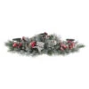 Home Accents Holiday 32 In. Snowy Pine Candleholder With Pinecones And Berries And Striped Bow-2320740HD 206771254