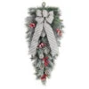 Home Accents Holiday 32 In. Snowy Pine Teardrop With Pinecones Berries And Striped Bow-2320720HD 206771267 -Christmas Decoration Store home accents holiday 32 in. snowy pine teardrop with pinecones berries and striped bow