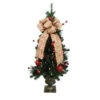 Home Accents Holiday 4 Ft. Battery Operated Holiday Burlap Potted Artificial Christmas Tree With 50 Clear LED Lights-BOWOTHD153A 205915369 -Christmas Decoration Store home accents holiday 4 ft. battery operated holiday burlap potted artificial christmas
