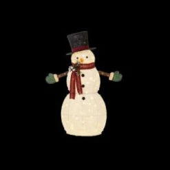 Home Accents Holiday 49.5 In. LED Lighted Cotton Snowman With Tophat-TY160-1614-1 206963108