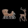 Home Accents Holiday 5 Ft. Pre-Lit PVC Grapevine Standing Deer With 44 In. Sleigh-TY555+560-1511 205982824