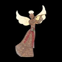 Home Accents Holiday 5 Ft. Pre-Lit Grapevine Angel With Horn-TY434-1511-0 205982841