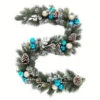 Home Accents Holiday 6 Ft. Flocked Pine Garland With Blue Plate And Silver Balls-2321680HD 206771265 -Christmas Decoration Store home accents holiday 6 ft. flocked pine garland with blue plate and silver balls 232168