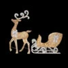 Home Accents Holiday 65 In. LED Lighted Gold Reindeer And 46 In. LED Lighted Gold Sleigh With Silver Bows-TY477-1611-0 206963299 -Christmas Decoration Store home accents holiday 65 in led lighted gold reindeer and 46 in. led lighted gold sleigh