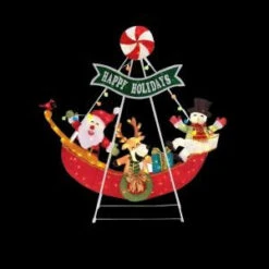 Home Accents Holiday 72 In. LED Lighted Tinsel Pirate Ship-TY013-1614-1 206963191