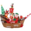 Home Accents Holiday 8 Ft. H Inflatable Giant Christmas Pirate Ship Scene-36689 205919618 -Christmas Decoration Store home accents holiday 8 ft. h inflatable giant christmas pirate ship scene 36689