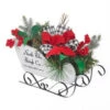 Home Accents Holiday 8 In. H White Metal Sleigh With Holiday Greenery And Bows-2323520HD 206954505 -Christmas Decoration Store home accents holiday 8 in. h white metal sleigh with holiday greenery and bows 2323520h