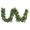 Home Accents Holiday 9 Ft. LED Pre-lit Nature Inspired Artificial Garland With Battery-Operated 50 Warm-white Lights-CHZH3811646THY 206771188 -Christmas Decoration Store home accents holiday 9 ft. led pre lit nature inspired artificial garland with battery