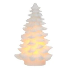 Home Accents Holiday 9 In. Glittered Wax LED Flameless Tree-42929HD 205915530