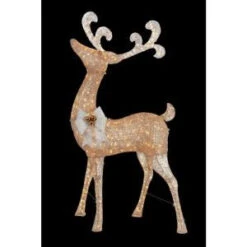 Home Accents Holiday 91 In. Pre-Lit Gold Standing Deer-TY499-1511 206059263