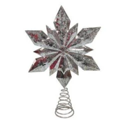Home Accents Holiday 9.5 In. Silver Star Christmas Tree Topper-16734198A 206950489
