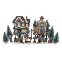 Home Accents Holiday Village Set Train Station (20-Piece)-D16002D 207002471