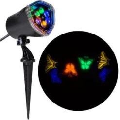 LightShow 11.81 In. Projection-Whirl-a-Motion-Butterflies (BGOY) Light Stake-49286 206832937