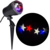 LightShow 11.81 In. Projection-Whirl-a-Motion-Stars (RWWB) Light Stake-49274 206832939 -Christmas Decoration Store lightshow 1181 in. projection whirl a motion stars rwwb light stake 49274