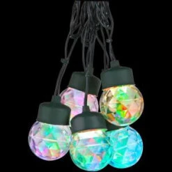 LightShow 8-Light Multi-Color Round Projection String Lights With Clips-35583 205582951