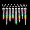LightShow 8-Light Multi Color Shooting Star Varied Size Icicle Light Set-85666 204070186 -Christmas Decoration Store lightshow 8 light multi color shooting star varied size icicle light set 85666