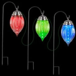 LightShow Multi-color Shooting Star Pathway Ornament Stakes (Set Of 3)-88783 204070209
