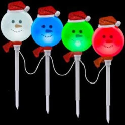 LightShow Snowman Pathway Stake (Set Of 4)-81999 202374129