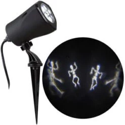 LightShow Whirl-A-Motion Skeletons White Projection Spotlight-59679 205834795