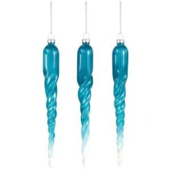 Martha Stewart Living 1 In. Ombre Icicle Christmas Ornaments (Set Of 8)-9735100310 300265326