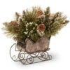 Martha Stewart Living 10 In. Glittery Bristle Pine Artificial Arrangement In Sleigh-GB3-810-10 206084832 -Christmas Decoration Store martha stewart living 10 in. glittery bristle pine artificial arrangement in sleigh gb3