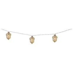 Martha Stewart Living 12.5 Ft. Mercury Glass Acorns Lighted Garland-9735400530 300265577