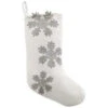 Martha Stewart Living 16 In. Ivory Polyester Snowflake Christmas Stocking-9717500410 300274243 -Christmas Decoration Store martha stewart living 16 in. ivory polyester snowflake christmas stocking 9717500410
