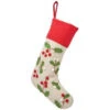 Martha Stewart Living 16 In. Red Trim Polyester Holly And Berries Christmas Stocking-9717400110 300274131 -Christmas Decoration Store martha stewart living 16 in. red trim polyester holly and berries christmas stocking 97