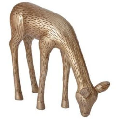 Martha Stewart Living 17 In. Etched Doe Deer Figurine-9732510800 300265998