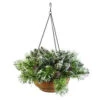 Martha Stewart Living 20 In. Glittery Bristle Pine Hanging Basket-9316700610 206497689 -Christmas Decoration Store martha stewart living 20 in. glittery bristle pine hanging basket 9316700610