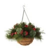 Martha Stewart Living 20 In. Pre-Lit Festive Hanging Basket With Cedar And Pine-9781300610 300374513 -Christmas Decoration Store martha stewart living 20 in. pre lit festive hanging basket with cedar and pine 9781300
