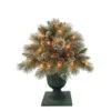 Martha Stewart Living 24 In. Sparkling Pine Potted Artificial Porch Bush With 50 Clear Lights-GB1-300-26 204177155 -Christmas Decoration Store martha stewart living 24 in. sparkling pine potted artificial porch bush with 50 clear