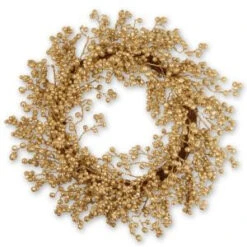Martha Stewart Living 24 In. Winter's Wonder Champagne Berries Artificial Wreath-DC3-171-24W 206084821