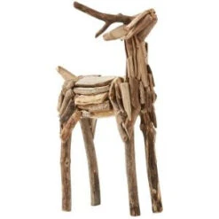 Martha Stewart Living 28 In. H Standing Driftwood Deer-9755510950 300247674