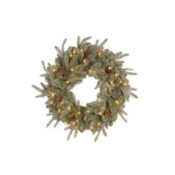 Martha Stewart Living 30 In. Feel-Real Alaskan Spruce Artificial Wreath With Pinecones-PEFA1-311-30W 205079991