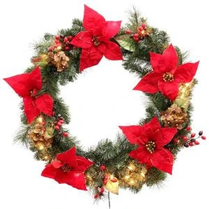 Martha Stewart Living 32 in. Winterberry Artificial Wreath with 50 Clear Lights-1759064 203264020 Martha Stewart Living 32 In. Winterberry Artificial Wreath With 50 Clear Lights-1759064 203264020 -Christmas Decoration Store martha stewart living 32 in. winterberry artificial wreath with 50 clear lights 1759064