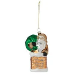 Martha Stewart Living 3.5 In. Collectible Santa Christmas Ornament-9734400730 300265310