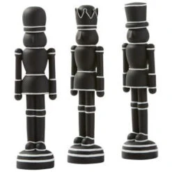 Martha Stewart Living 4 In. Chalkboard Nutcrackers (Set Of 3)-9732000210 300265893