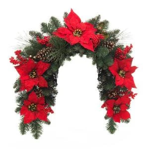Martha Stewart Living 44 in. Unlit Artificial Poinsettia Mailbox Swag-2174930HD 205080710 Martha Stewart Living 44 In. Unlit Artificial Poinsettia Mailbox Swag-2174930HD 205080710 -Christmas Decoration Store martha stewart living 44 in. unlit artificial poinsettia mailbox swag 2174930hd