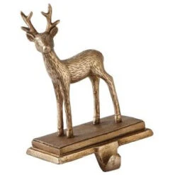 Martha Stewart Living 4.5 In. Etched Buck Deer Stocking Hanger-9732700800 300266004