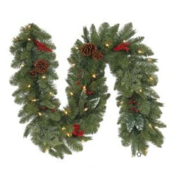 Martha Stewart Living 6 Ft. Battery Operated Winslow Artificial Mantle Garland With 35 Clear LED Lights-GT60P4598L00 205983492