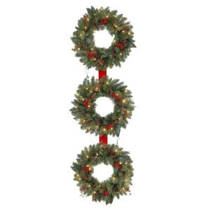 Martha Stewart Living 60 in. Winslow 3-Ring Artificial Wreath with 25 Clear Lights-GD18P4598C00 205983381 Martha Stewart Living 60 In. Winslow 3-Ring Artificial Wreath With 25 Clear Lights-GD18P4598C00 205983381 -Christmas Decoration Store martha stewart living 60 in. winslow 3 ring artificial wreath with 25 clear lights gd18
