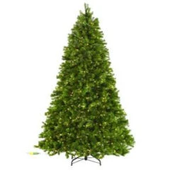 Martha Stewart Living 7.5 Ft. Indoor Pre-Lit LED Downswept Douglas Fir Artificial Christmas Tree-9315300610 206497396
