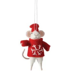 Martha Stewart Living Charlemagne Festive Mouse Ornament-9716450730 300325380