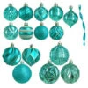 Martha Stewart Living Winter Wishes Assorted Ornament In Turquoise (75-Count)-HE-864 207045589